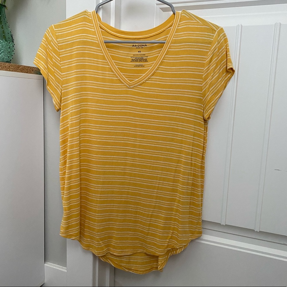 JCPennys Arizona Stripped Flowy Top